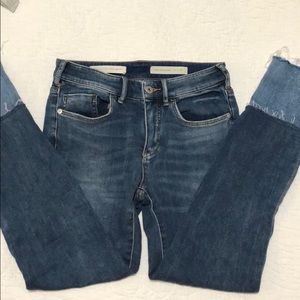 Never worn top rated 2-tone high rise skinny jeans